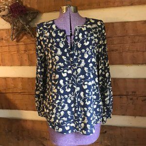 Joie Abstract Floral Silk Top